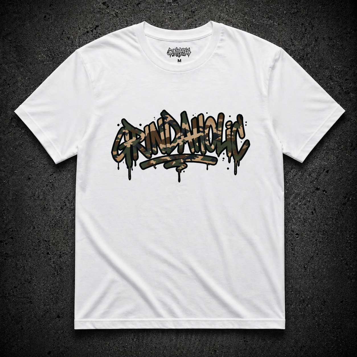 Grindaholic Classic Camo Tee